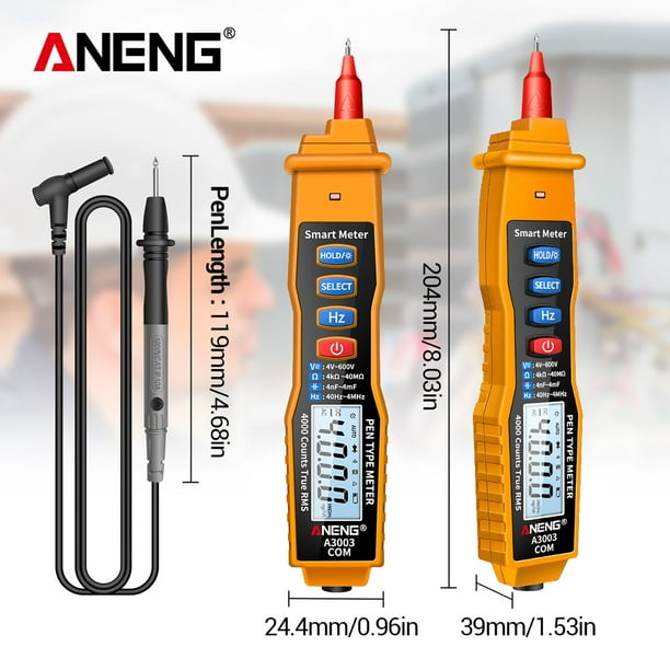 ANENG LCD Digital Multimeter NCV AC/DC Voltmeter Ohmmeter Tester Pen 4000 Counts